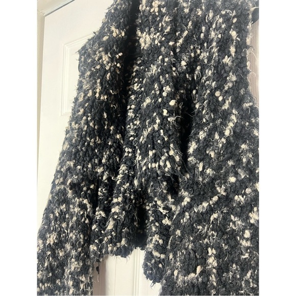Kensie Black Grey Soft Cozy Textured Open Drape Waterfall Cardigan Vest Size XL - Picture 4 of 8